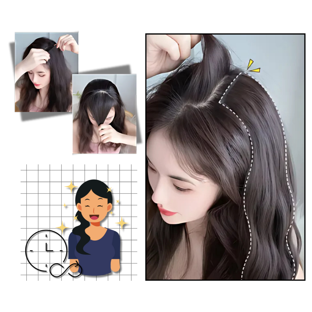 Extension de cheveux naturelle à clips