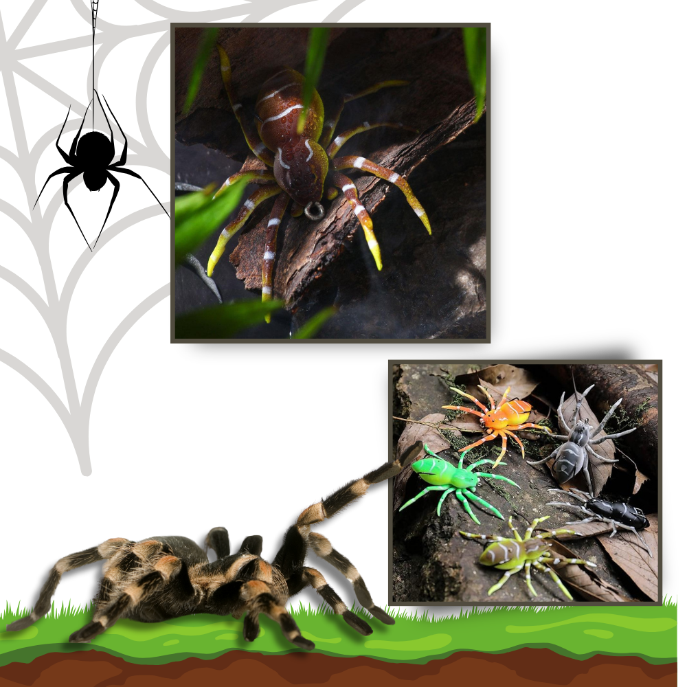 Appât de pêche en forme d'araignée à mouvements naturels
