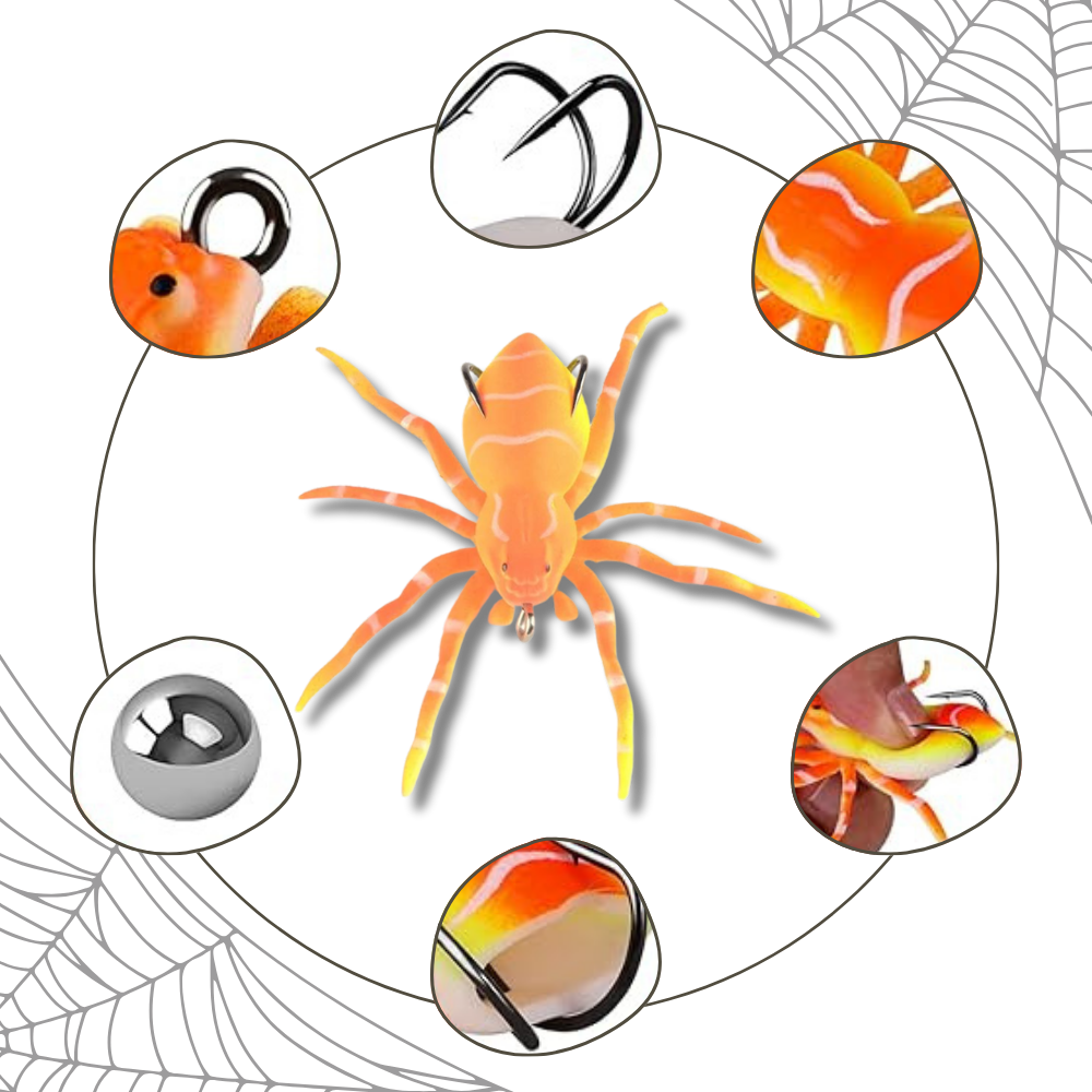 Appât de pêche en forme d'araignée à mouvements naturels
