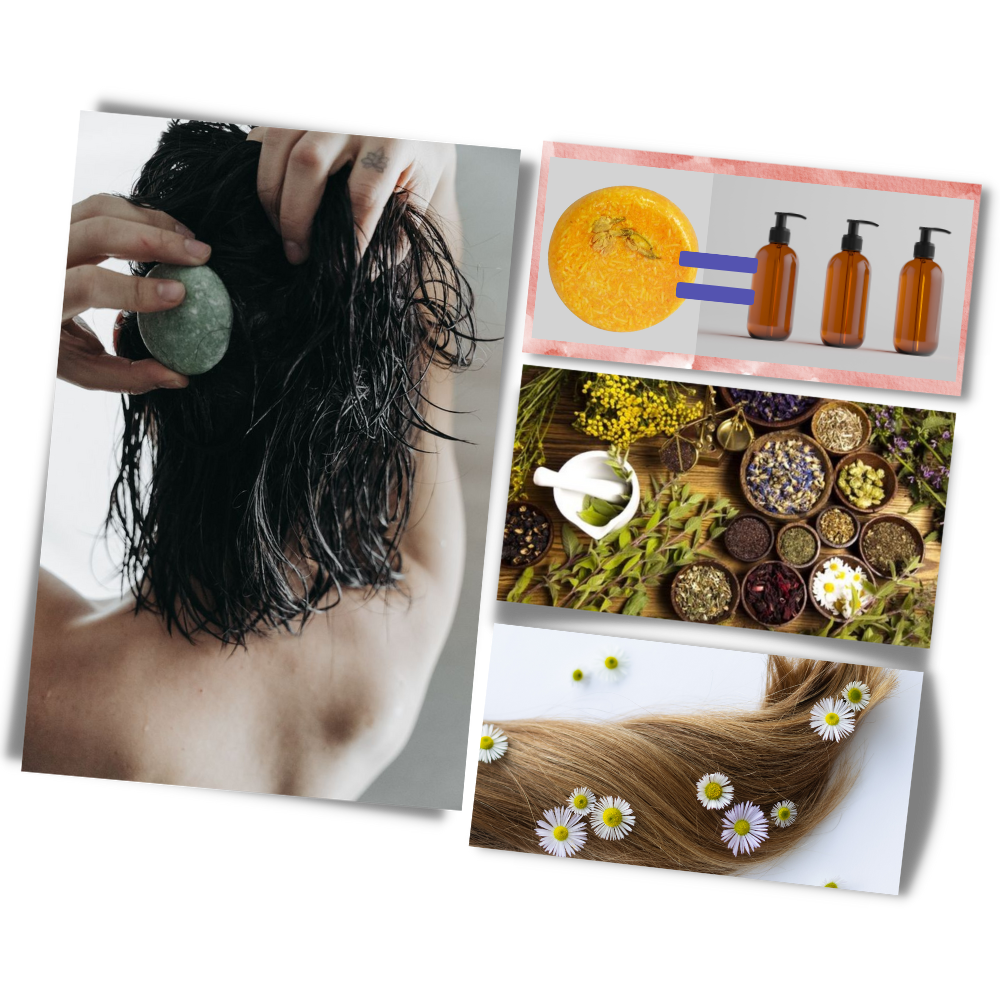 Barres de shampoing et d'après-shampoing naturels