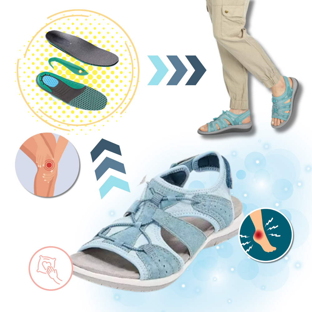 Sandales antidérapantes à soutien orthétique