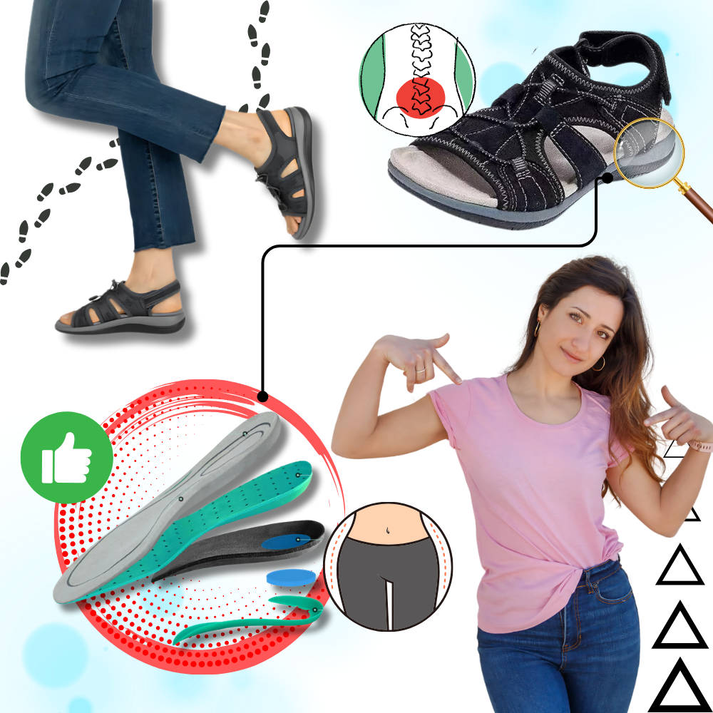 Sandales antidérapantes à soutien orthétique