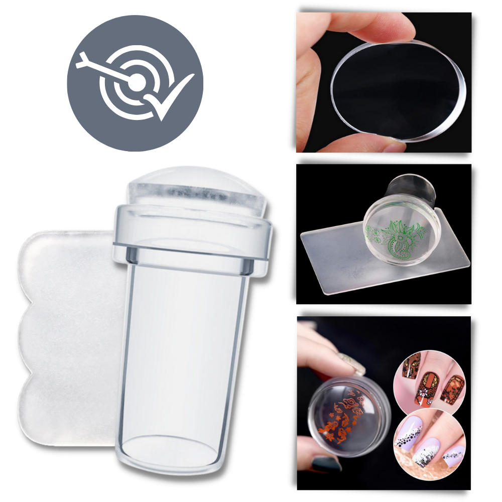 Outil de nail art transparent symétrie parfaite