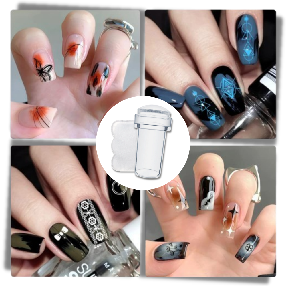 Outil de nail art transparent symétrie parfaite