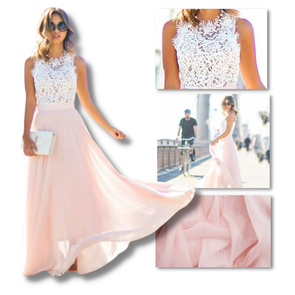 Robe en mousseline de dentelle Prairie Chic