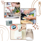 Salière et poivrière à poussoir précis