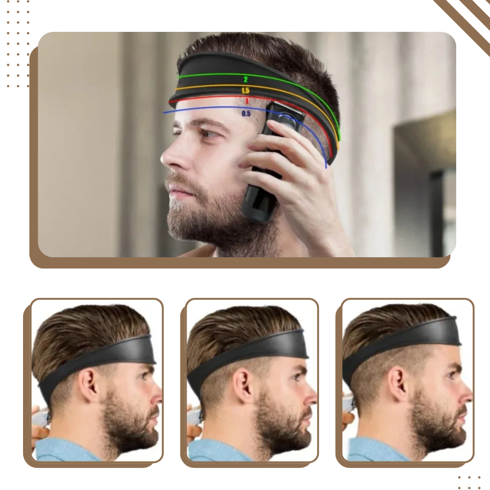 1x Bande Élastique Incurvée Coupe Cheveux Dégradé