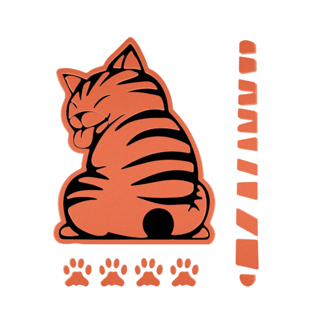 Autocollant pour essuie-glace chat espiègle