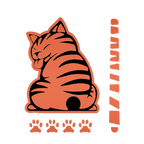 Autocollant pour essuie-glace chat espiègle