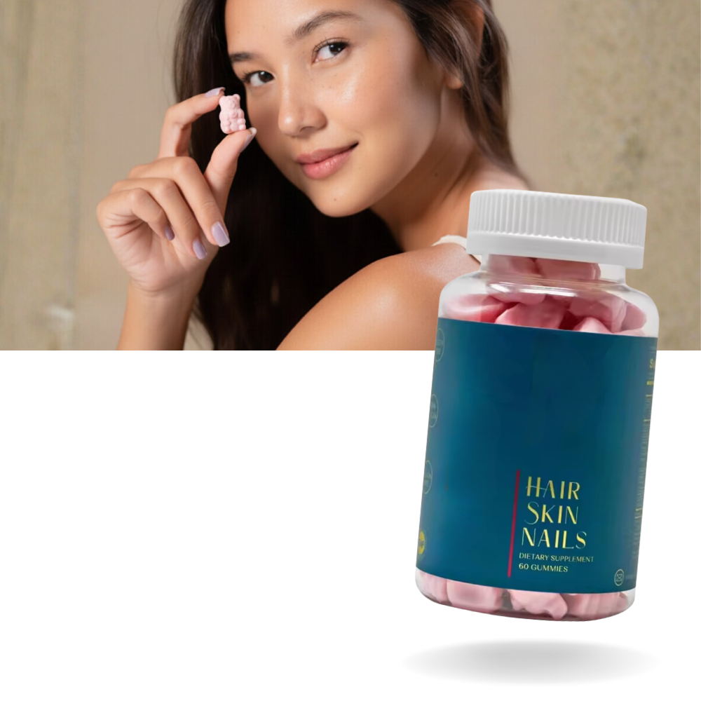 Gummies à la framboise enrichies en biotine