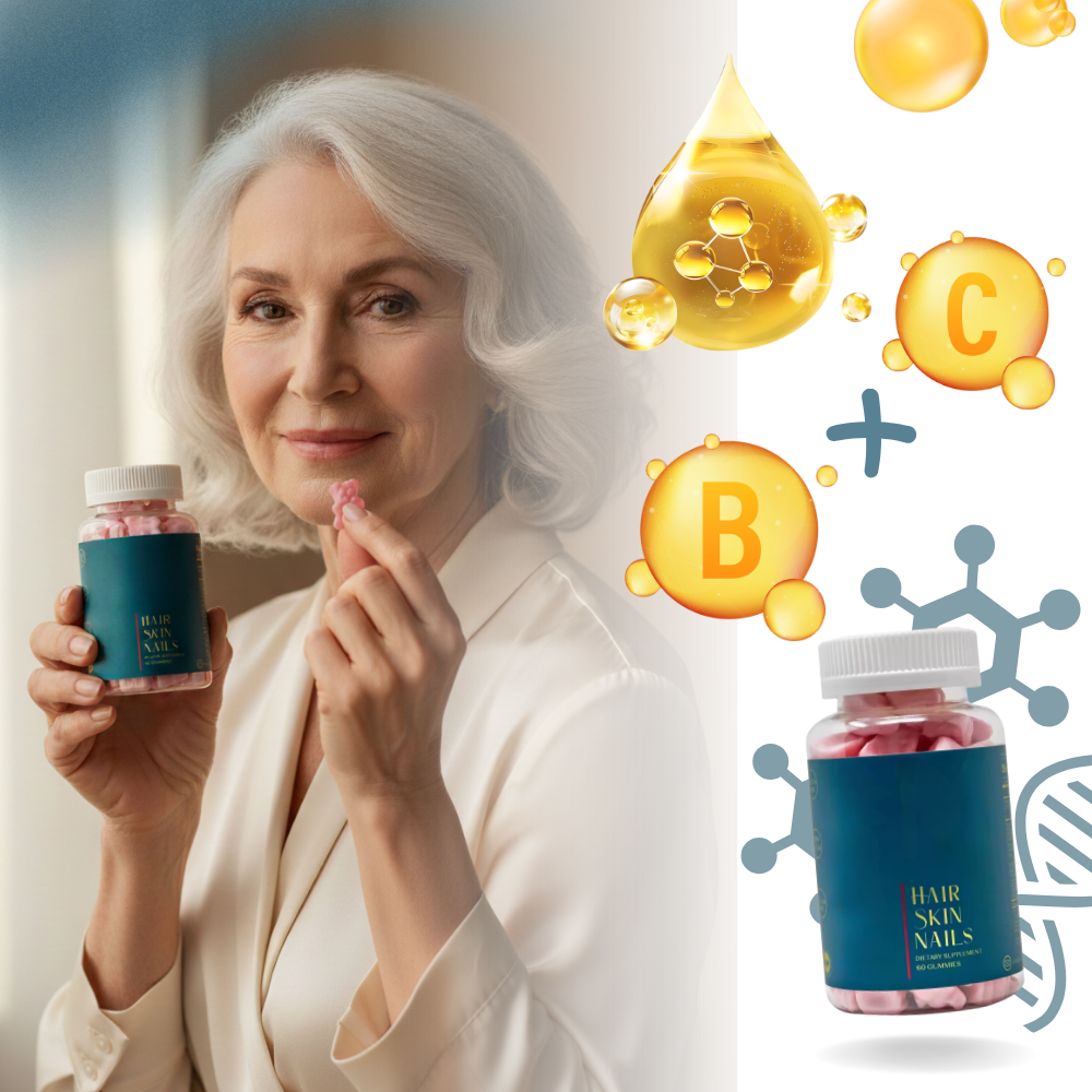 Gummies à la framboise enrichies en biotine