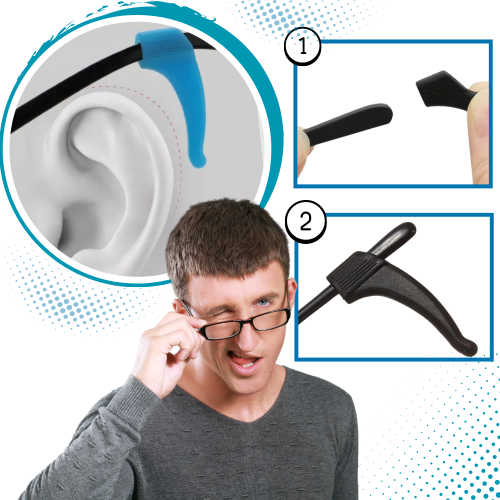 Crochets antidérapants pour lunettes