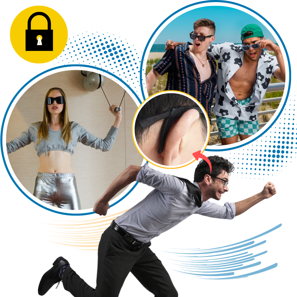 Crochets antidérapants pour lunettes