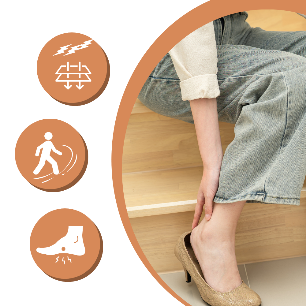 Coussinets pour pieds à absorption de chocs