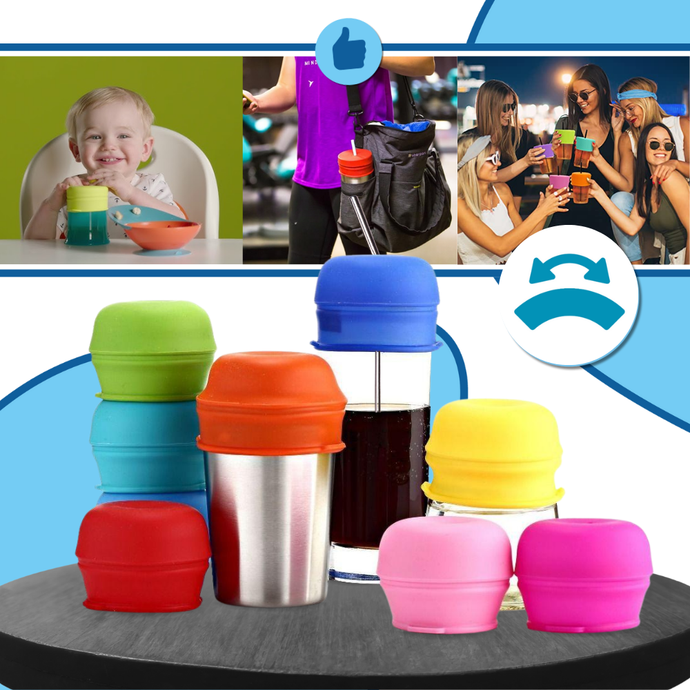 Couvercle anti-déversement en silicone