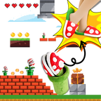 Pantoufles plante piranha de Mario en peluche