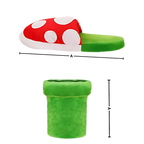 Pantoufles plante piranha de Mario en peluche