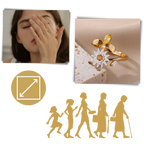 Bague tournesol tournante
