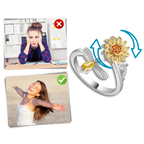 Bague tournesol tournante