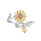 Bague tournesol tournante