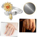 Bague tournesol tournante