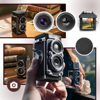 Appareil photo numérique TLR Vintage