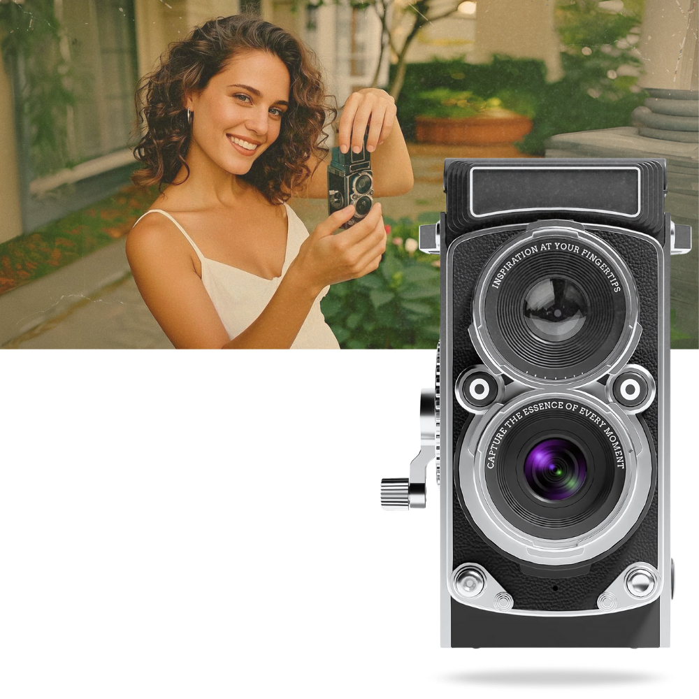 Appareil photo numérique TLR Vintage