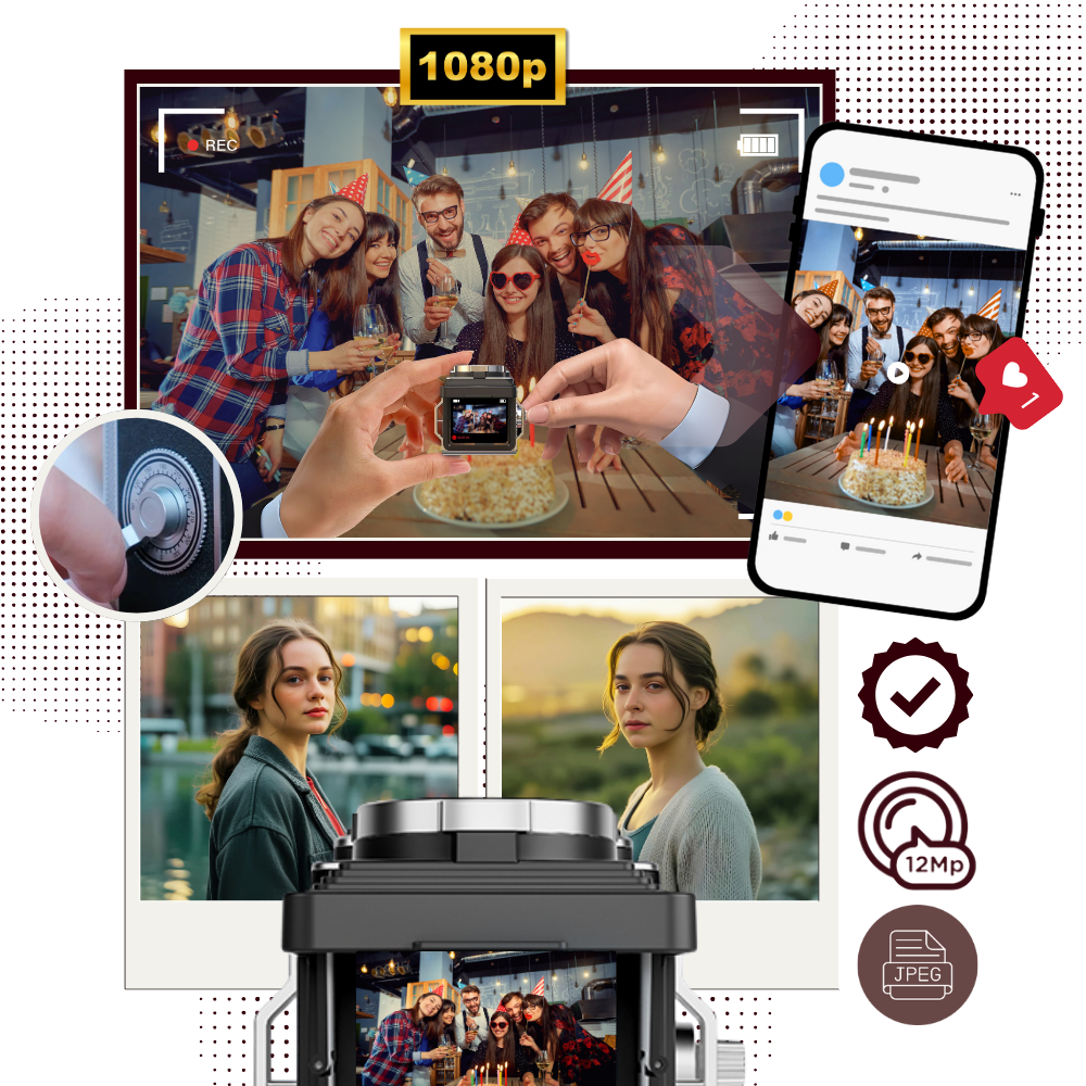 Appareil photo numérique TLR Vintage