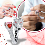 Bague artisanale unique en argent en forme de dragon