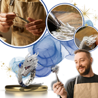 Bague artisanale unique en argent en forme de dragon