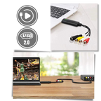 Adaptateur USB 2.0 pour la capture vidéo TV DVD VHS DVR
