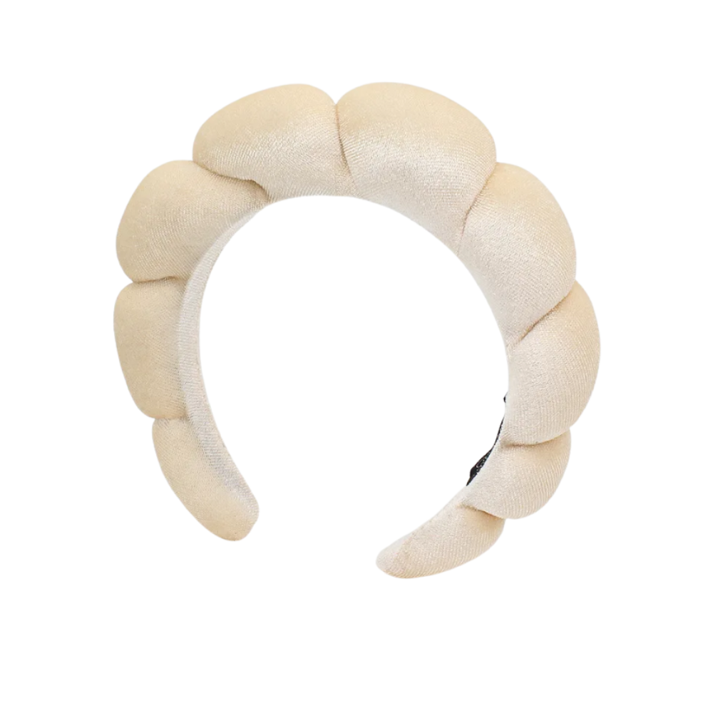 Bandeau en velours rembourré pour les soins de la peau