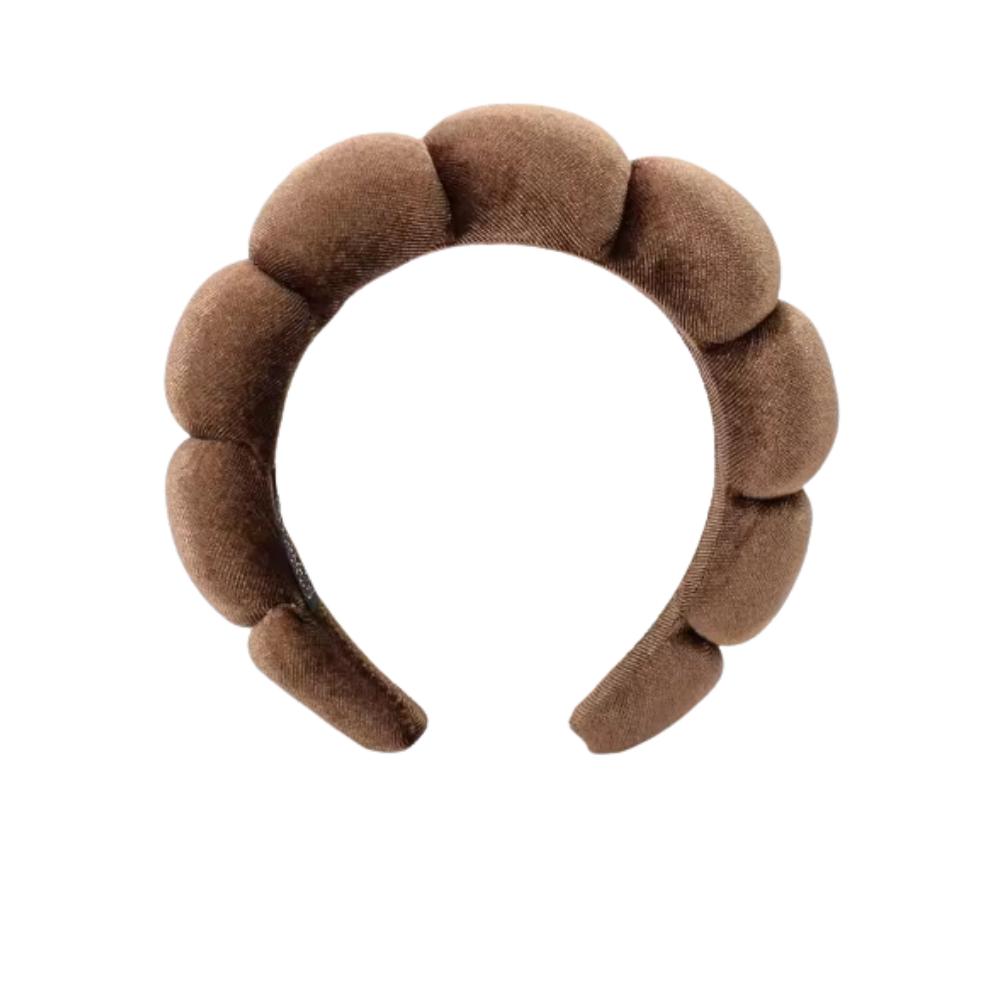 Bandeau en velours rembourré pour les soins de la peau