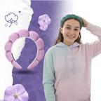 Bandeau en velours rembourré pour les soins de la peau