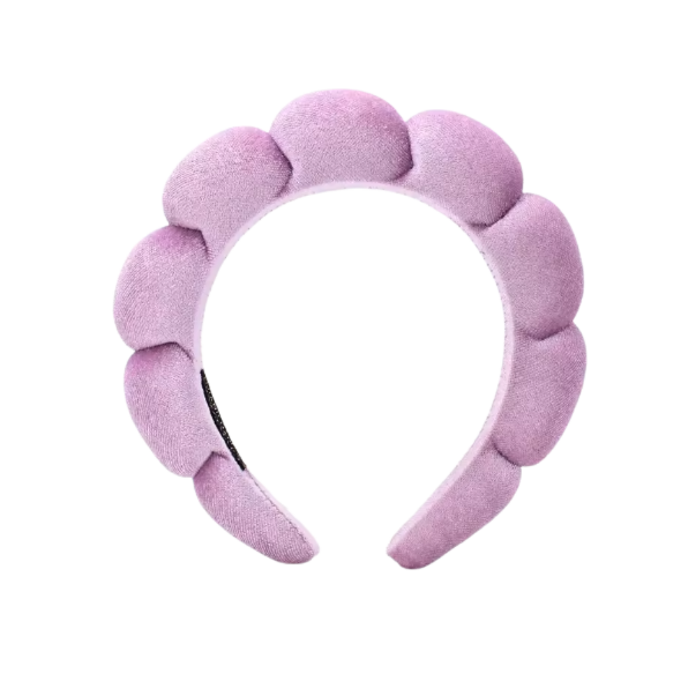 Bandeau en velours rembourré pour les soins de la peau