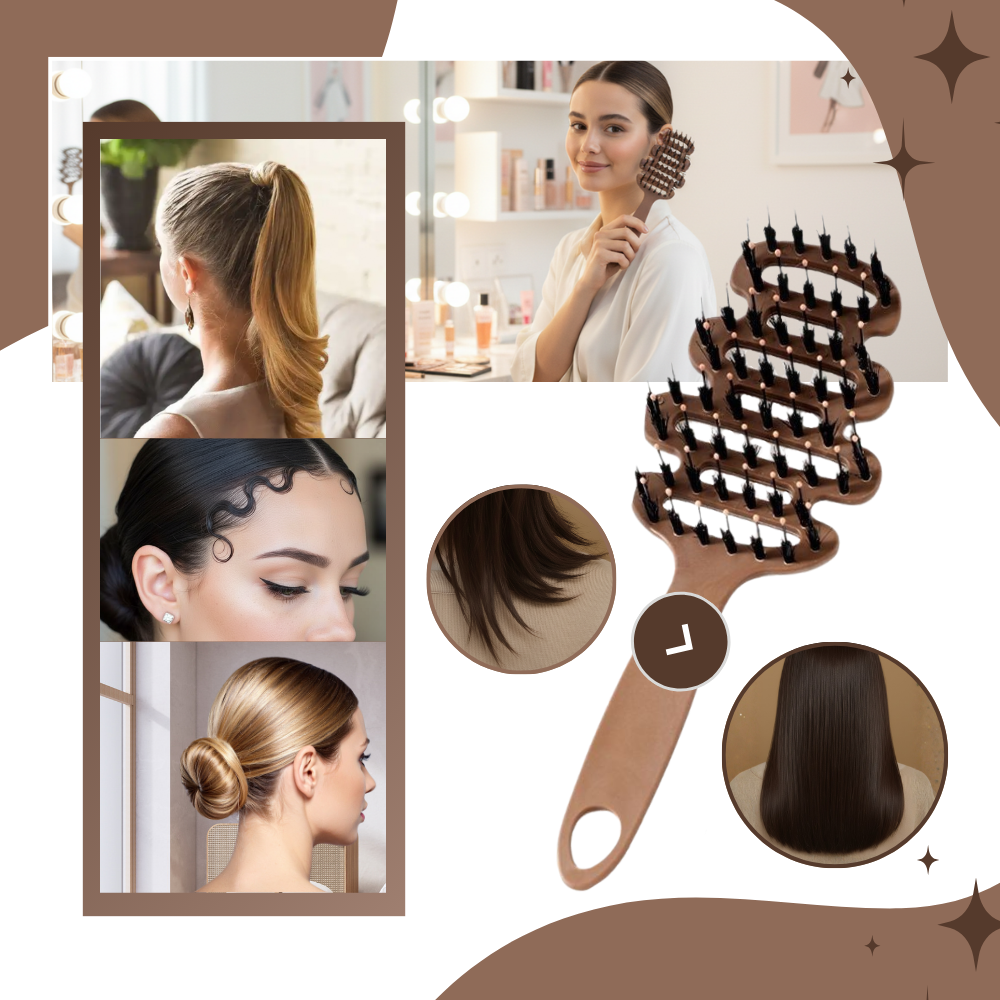 Brosse volumatrice en poils de sanglier