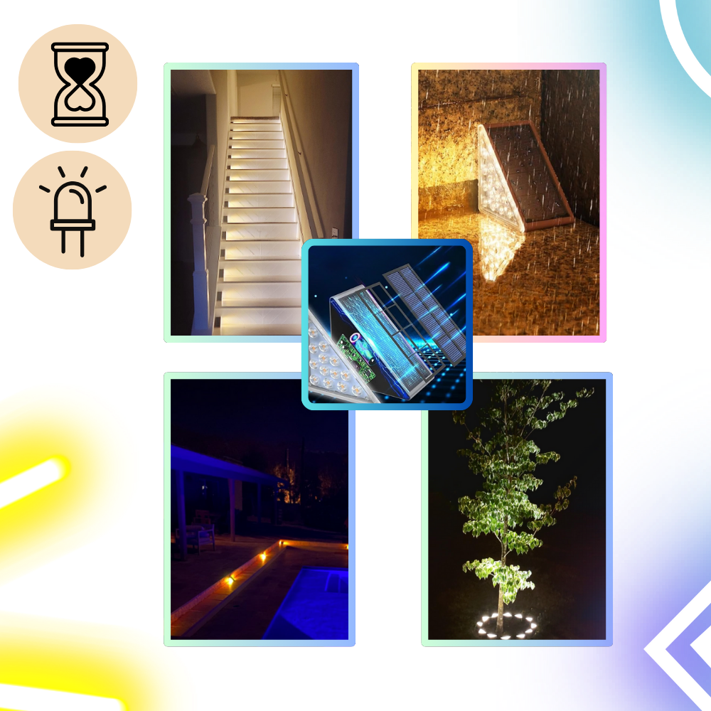 Lampes solaires étanches pour escaliers